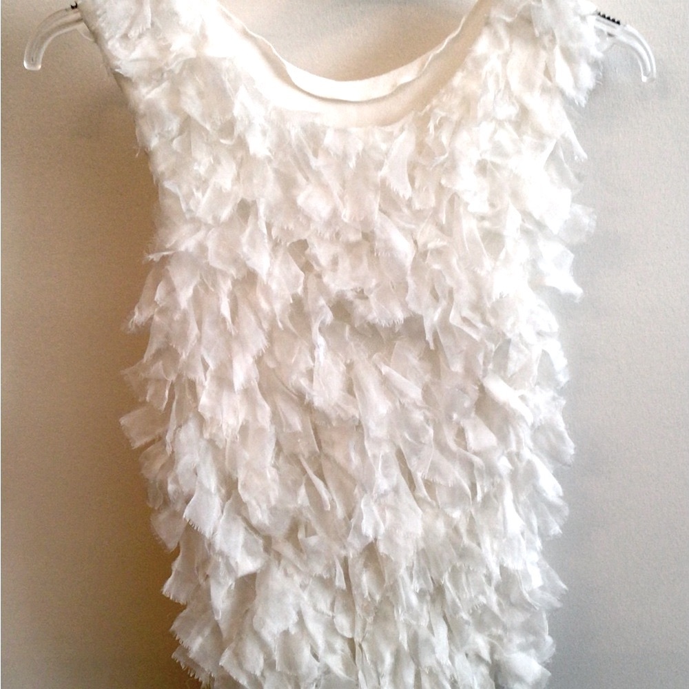 Gorgeous Designer Ivory Silk Top - XSmall (2 US)